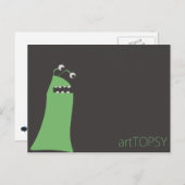 Green Eyed Monster Briefkaart (Voorkant / Achterkant)