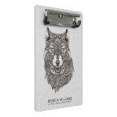 Green Eyed Wolf illustratie Mini Klembord (Schuin)