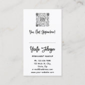 Green Eyelash Brows Makeup Logo QRCode Gold Black Visitekaartje (Achterkant)