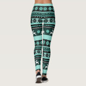 Green Fair Isle Pattern Leggings (Achterkant)