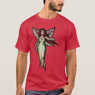 Green Fairy Art Serious fae design paganT-Shirt T-shirt