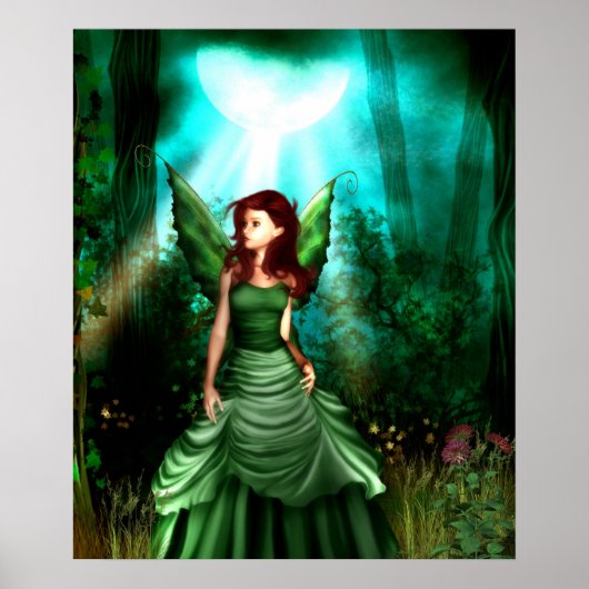 Green Fairy Glen Poster Print (Voorkant)