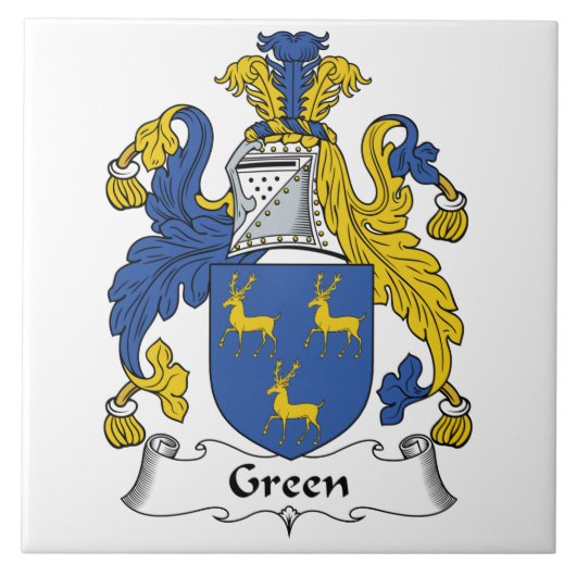 Green Family Crest Tegeltje (Voorkant)