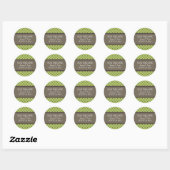 Green Fancy treillis Enregistrer les stickers Date (Feuille)