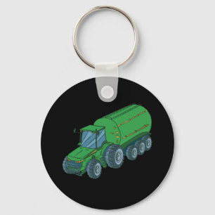 Green Farm Tractor Sleutelhanger