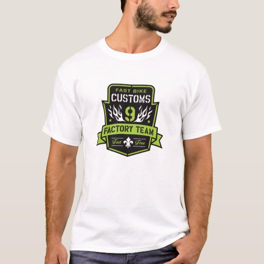 Green Fast Bike Customs Factory T-shirt (Voorkant)