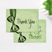 GREEN Faux Bow et Mariage damassé Merci (Bureau)