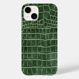 Green Faux Crocodile Case-Mate iPhone 14 Hoesje