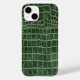 Green Faux Crocodile Case-Mate iPhone 14 Hoesje