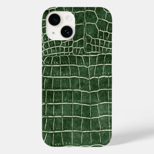 Green Faux Crocodile Case-Mate iPhone 14 Hoesje