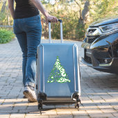 Green Faux Glitter | kerstboomstructuur Sticker (Koffer Insitu)