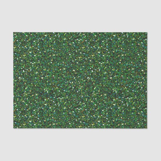 Green Faux Glitter Tissuepapier (Voorkant)