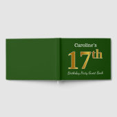 Green, Faux Gold 17th Birthday Party + aangepaste Gastenboek (Volledig)