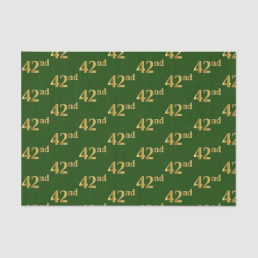 Green, Faux Gold 42e (42e) gebeurtenis Tissuepapier (Voorkant)
