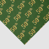 Green, Faux Gold 50th (50ste) event Tissuepapier (Detail)
