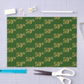 Green, Faux Gold 50th (50ste) event Tissuepapier (Craft)