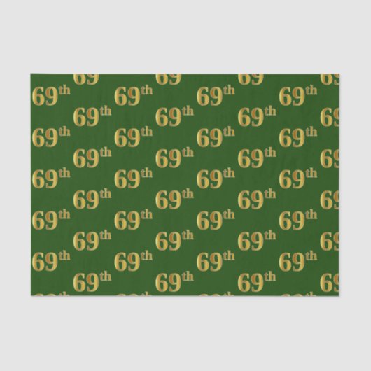 Green, Faux Gold 69th (69th) Event Tissuepapier (Voorkant)