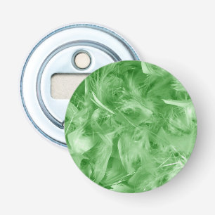 Green Feathers Button Flesopener