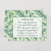 Green Ferme Mariage Wishing Well Cartes (Devant / Derrière)