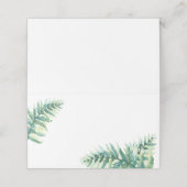 Green Fern Blank Wedding Place Cards (Buitenkant ongevouwen)