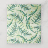 Green Fern Blank Wedding Place Cards (Binnenkant ongevouwen)