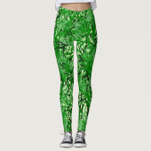 Green Fern Dames Leggings (Voorkant)