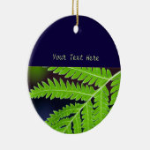 Green Fern Leaf Keramisch Ornament (Rechts)