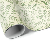 Green Fern Leaf Natural Pattern All Occasion Cadeaupapier (Rol Hoek)