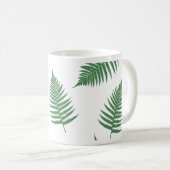 Green Fern Lucky Motif Coffee Mug Cup (Devant droit)
