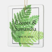 Green Ferns bos botanisch Keramisch Ornament (Links)