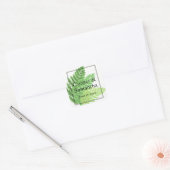 Green Ferns | botanisch Vierkante Sticker (Envelop)