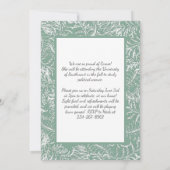 Green Ferns  Foto Afstuderen Aankondiging (Achterkant)