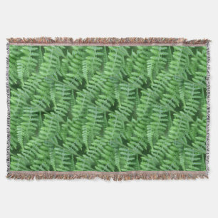 Green Ferns Natuur Art Pattern Deken
