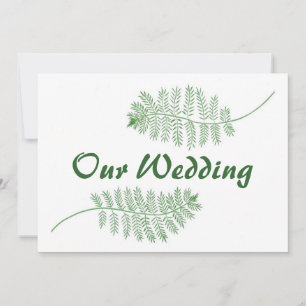 Green Ferns Notre Mariage Deux Invitations