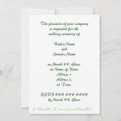 Green Ferns Notre Mariage Deux Invitations (Dos)