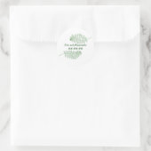 Green Ferns, Sauvez la date Mariage autocollants (Sac)