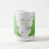 Green Festive Arbre de Noël Café Mug (Centre)