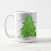 Green Festive Arbre de Noël Café Mug (Gauche)
