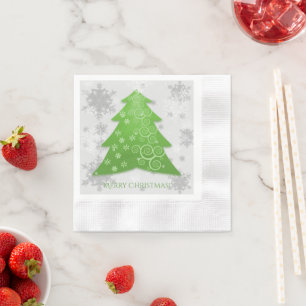 Green Festive-kerstboompapier Napels Servet