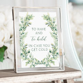 Green feuille boho mariage couverture Poster