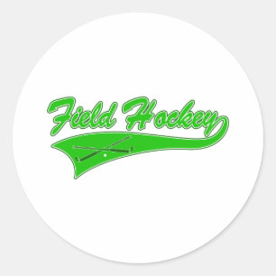 Green Field Hockey Ronde Sticker