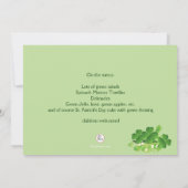 Green Field Invitation de la St. Patrick's Day (Dos)