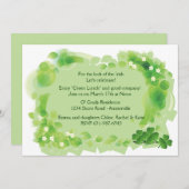 Green Field Invitation de la St. Patrick's Day (Devant / Derrière)