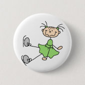 Green Figuur Skater Button (Voorkant)