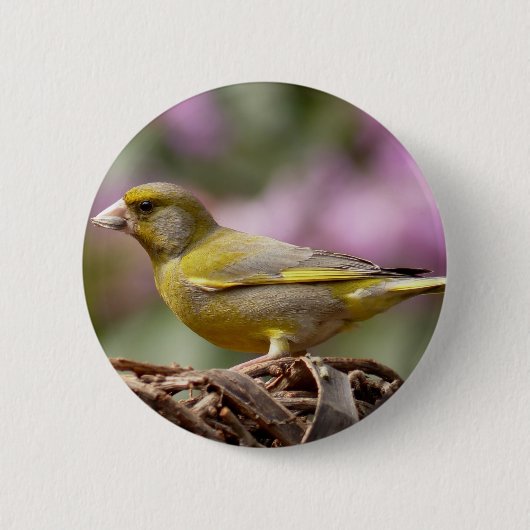 Green Finch Ronde Button 5,7 Cm (Voorkant)