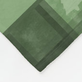 Green Fir Tree Plaid With Custom Name Christmas Fleece Deken (Hoek)