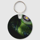 Green Fire Lawn Bowl, Keyring Sleutelhanger (Voorkant)