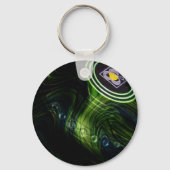 Green Fire Lawn Bowl, Keyring Sleutelhanger (Achterkant)