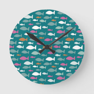 Green Fish Shoal Ronde Klok