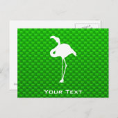 Green Flamingo Briefkaart (Voorkant / Achterkant)